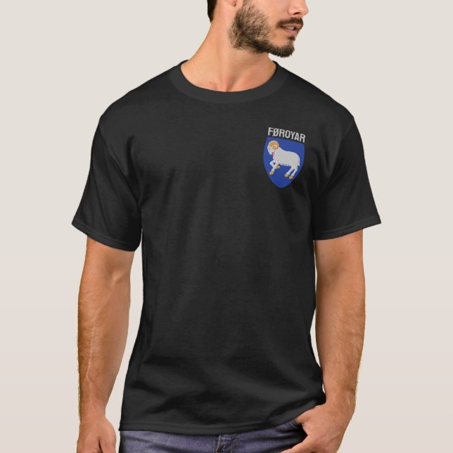 Armoiries des îles Féroé (DANEMARK) T-shirt (Devant)