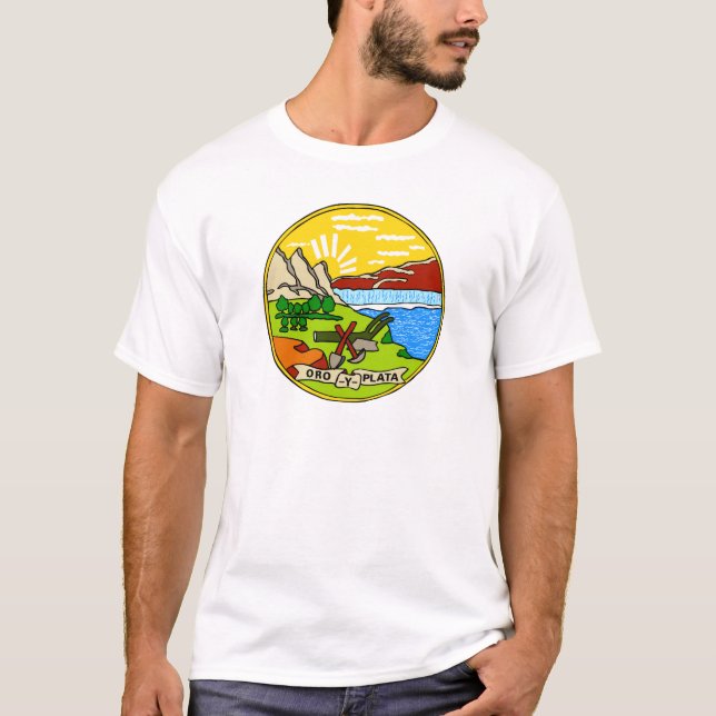 Armoiries du Montana, T-shirt américain (Devant)