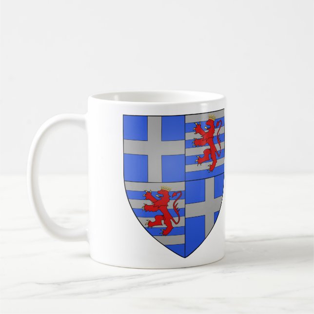 Armoiries Guy de Lusignan Café Mug - Taille 11oz (Gauche)