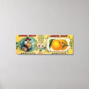 Armona Apricot Label Canvas Print