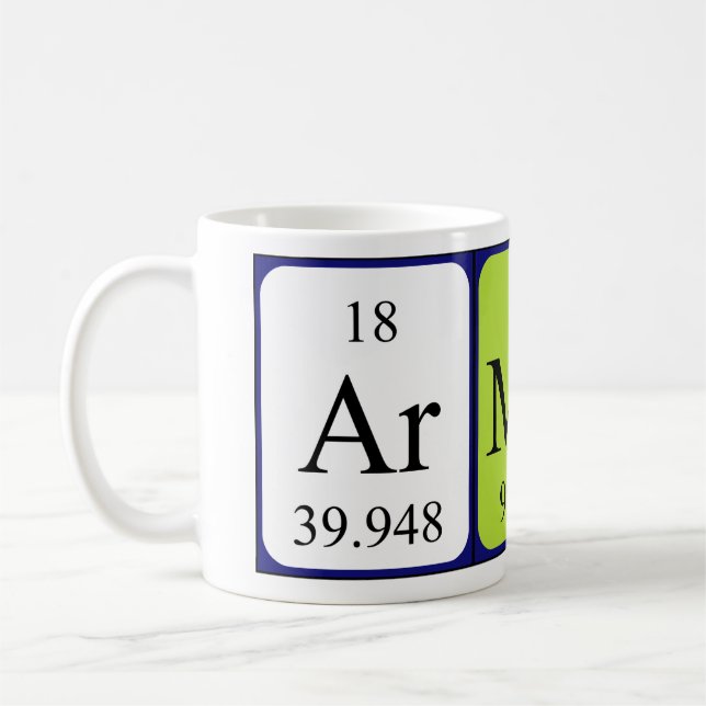 Armond nom de table périodique mug (Gauche)
