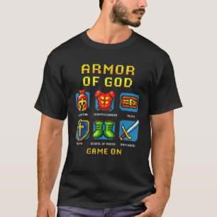 Armor of God Pixel Faith Christian Video Game Game T-Shirt