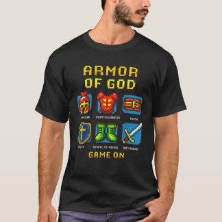 Armor of God Pixel Faith Christian Video Game Game T-Shirt