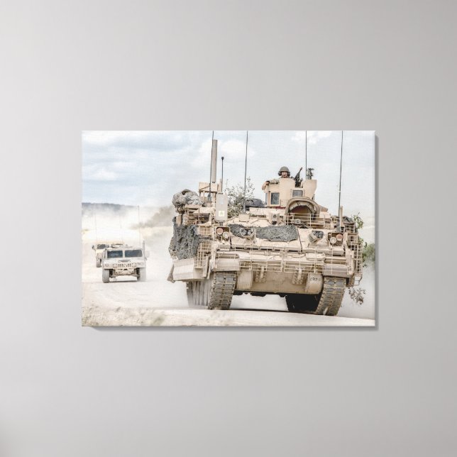 ARMORED PERSONNEL CARRIER - M2 Bradley 24x36 Canvas Print (Front)
