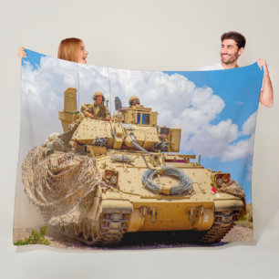 ARMORED PERSONNEL CARRIER - M2 Bradley Fleece Blanket