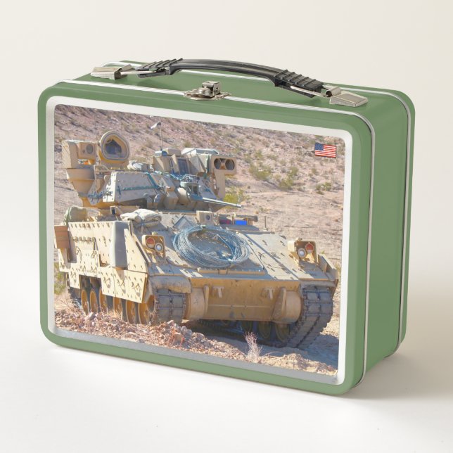 ARMORED PERSONNEL CARRIER - M2 Bradley Metal Lunch Box (Front)