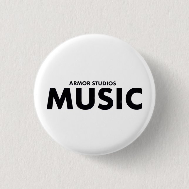 ArmorStudios Text Logo 1 Inch Round Button (Front)