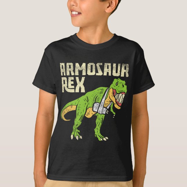 Armosaur Rex Dinosaur Fractured Arms Broken Arm Su T-Shirt (Front)