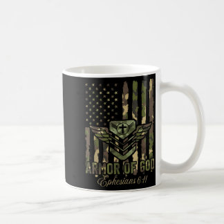 Armour God Camouflage Cross Christian Faith US Fla Coffee Mug