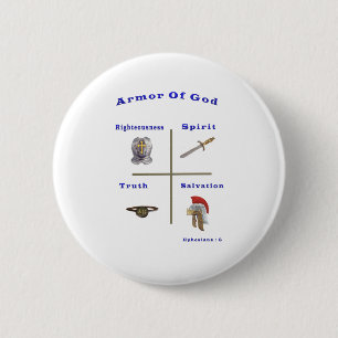 Armour of God 2 Inch Round Button