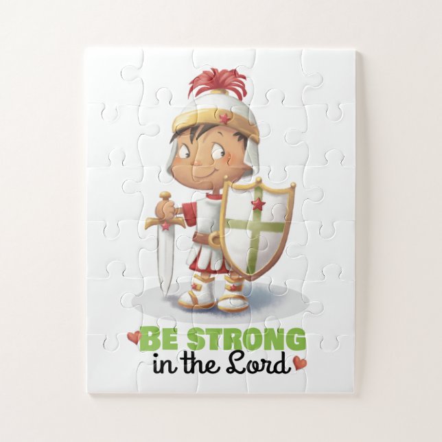 Armour of God boy "Be strong in the Lord" puzzle (Vertical)