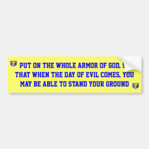 armour of God bumper sticker