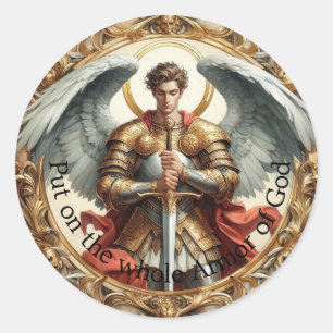 Armour of God Classic Round Sticker