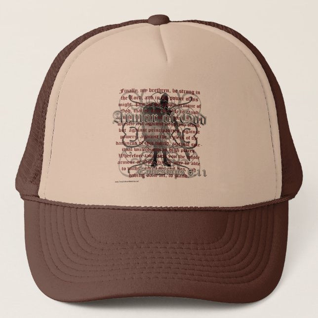 Armour of God, Ephesians 6:10-18, Christian Trucker Hat (Front)