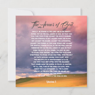 Armour of God, Ephesians 6 Card