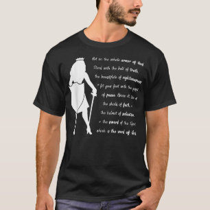 Armour of God Ladies Shield of Faith Sword Bible V T-Shirt
