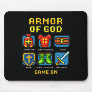 Armour Of God Pixel Faith Christian Video Game Gam Mouse Pad