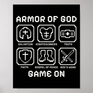 Armour Of God Pixel Faith Christian Video Game Gam Poster
