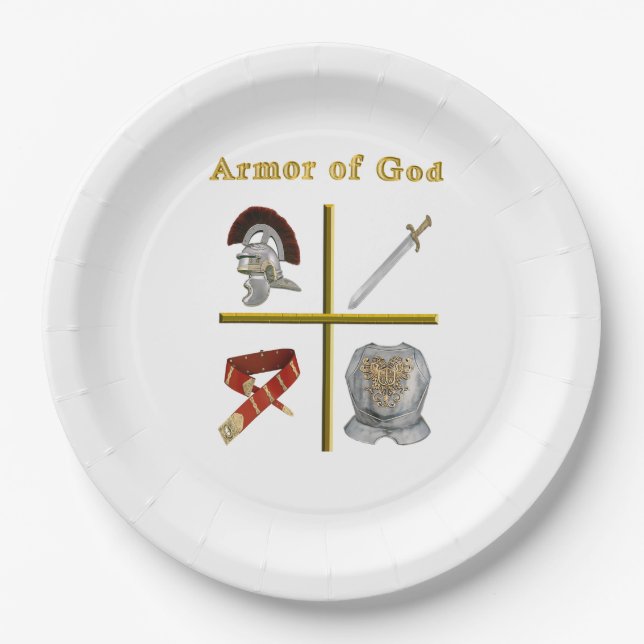 Armour of God products Paper Plate (Front)