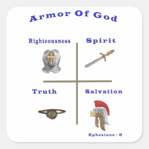 Armour of God products Square Sticker