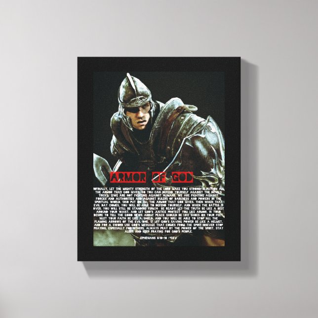 Armour of GOD Scripture Canvas Print (Front)