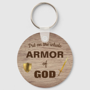 Armour Of God Shield & Sword Scripture Keychain