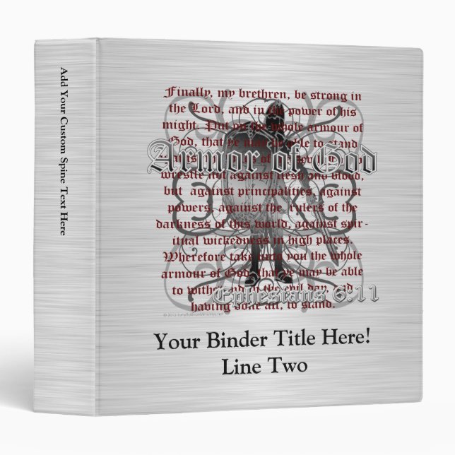 Armour of God Soldier Binder (Front/Spine)