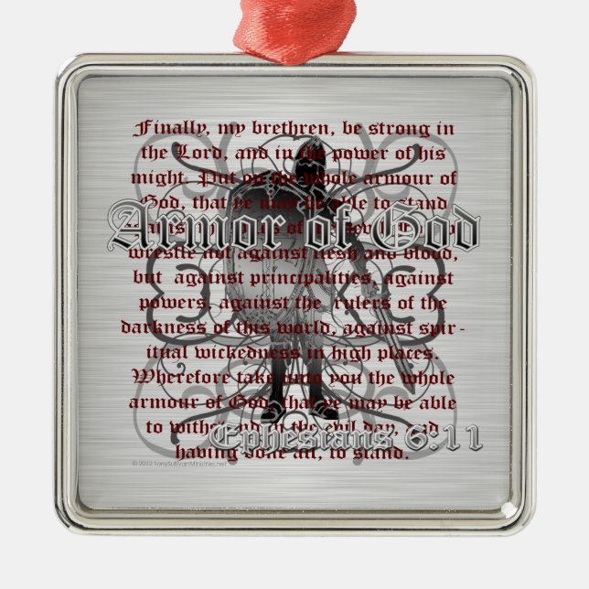 Armour of God Soldier Metal Ornament (Front)