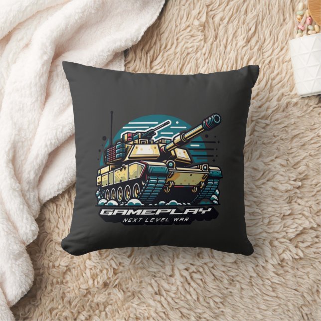 Armoured Battles: Next Level Gaming Throw Pillow (Blanket)