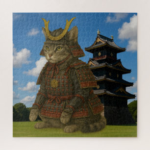 Armoured Cat Warrior Illustration Jigsaw Puzzle