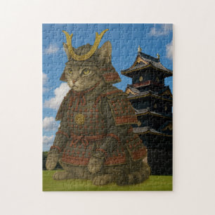Armoured Cat Warrior Illustration Jigsaw Puzzle