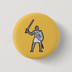 Armoured Medieval Knight Button