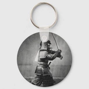 Armoured Samurai with Sword and Dagger in 1860 Keychain