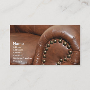 armrest and tacks for a leather chair business card