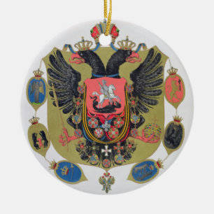 Arms and shield of the state of Imperial Russia, f Ceramic Ornament