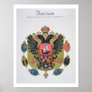 Arms and shield of the state of Imperial Russia, f Poster