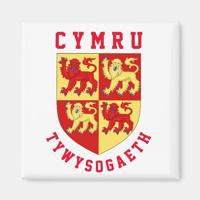Arms of Medieval Principality of Wales Magnet (Front)