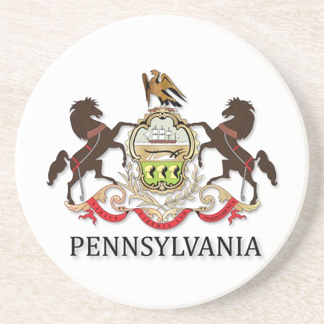 Arms of the state of Pennsylvania Coaster (Front)