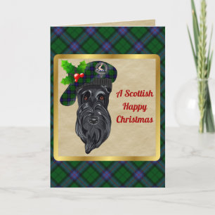 Armstrong Badge & Tartan Personalized Xmas Card