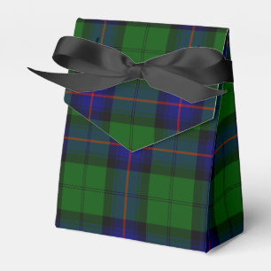 Armstrong clan tartan blue green plaid favor box