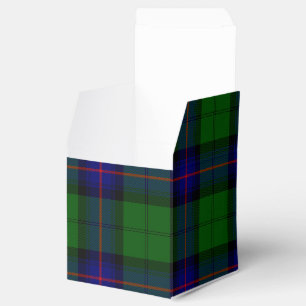 Armstrong clan tartan blue green plaid favor box
