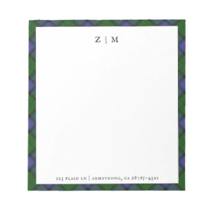 Armstrong Clan Tartan Plaid Pattern Notepad