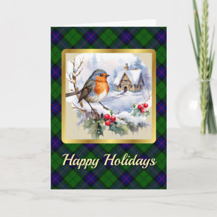 Armstrong Crest & Tartan w/Robin Personalized  Card
