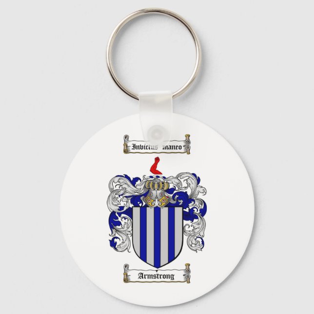ARMSTRONG FAMILY CREST -  ARMSTRONG COAT OF ARMS KEYCHAIN (Front)