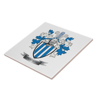 Armstrong Family Crest Coat of Arms Tile