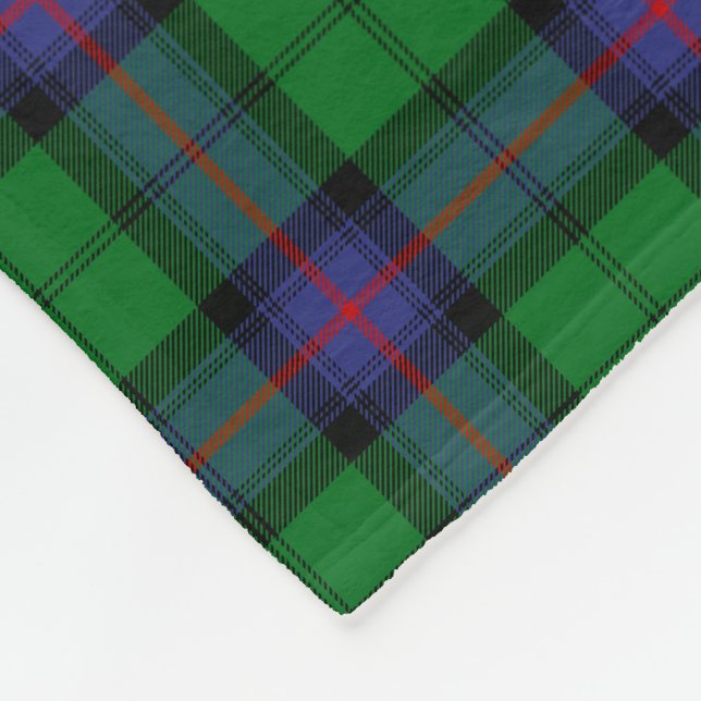 Armstrong Family Tartan Plaid Pattern Fleece Blanket (Corner)