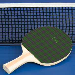 Armstrong Official Clan Tartan with your initials Ping Pong Paddle