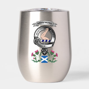 Armstrong Personalized Clan Badge/Tartan Bagpipes