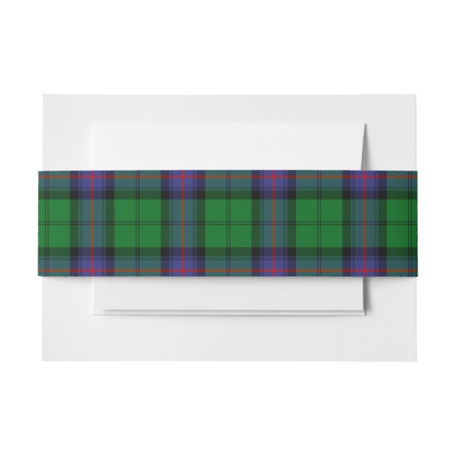 Armstrong Scottish Tartan Belly Band Invitation Belly Band (Front Example)