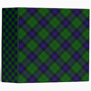 Armstrong tartan blue and green plaid binder